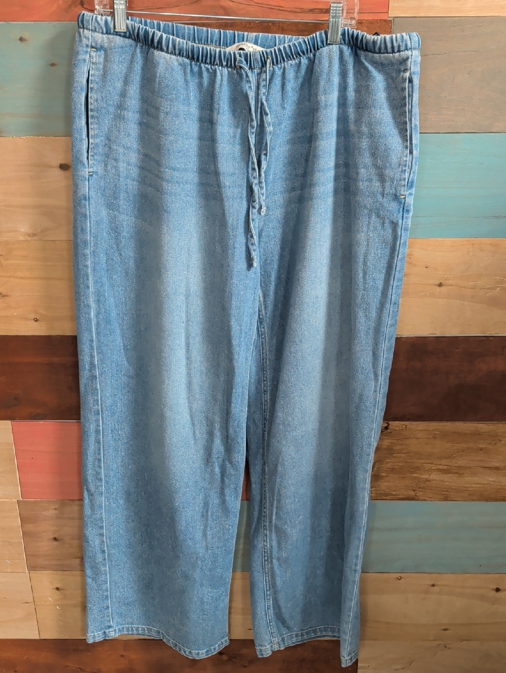 Vanilla Star Light Blue Boot Cut Drawstring Jeans